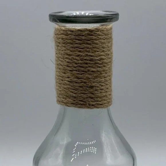 Rustic Decorative Bottle Vase with Rope Detail - Picture 3 of 4